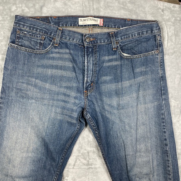 Levi's 514 Mens Slim Straight Jeans Blue Denim Size 38x32 - Picture 3 of 12
